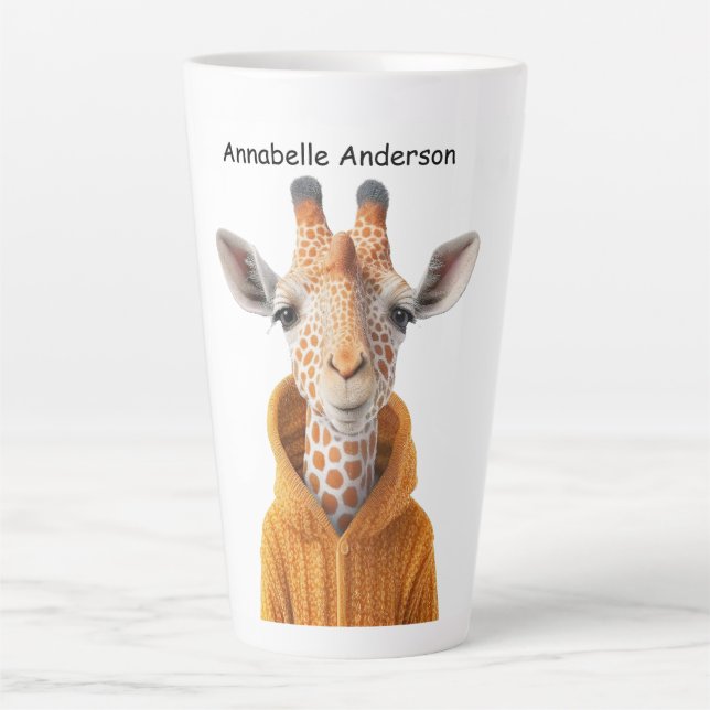 Curious Giraffe Latte Mug (Front)