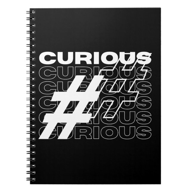 Curious Hashtag Typography Notebook (Front)