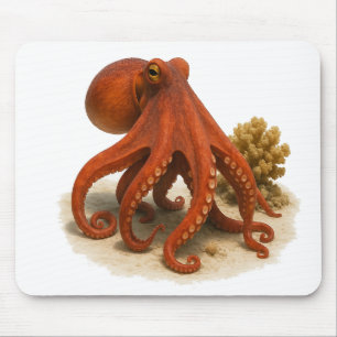 Curious in Coral Sands Mouse Pad