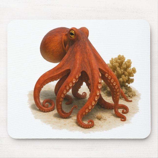 Curious in Coral Sands Mouse Pad (Front)