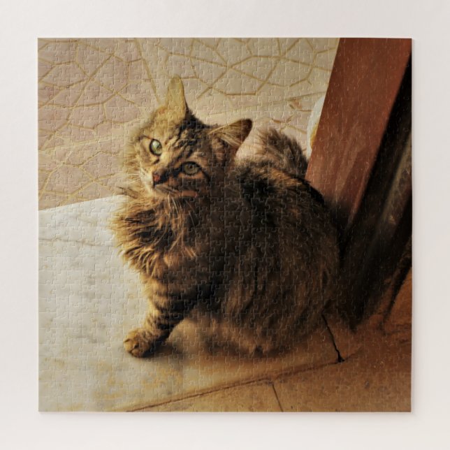 Curious Kitty  Jigsaw Puzzle (Vertical)