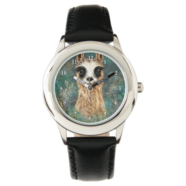 Curious Llama Funny Watch (Front)