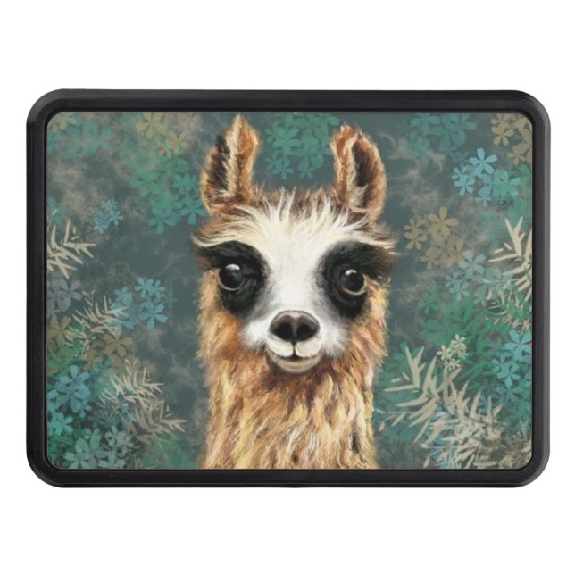 Curious Llama Hitch Cover - Fun (Front)