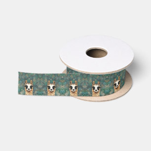 Curious Llama Ribbon Satin Ribbon