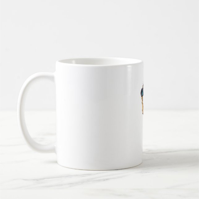 Curious Meerkat Explorer Coffee Mug (Left)