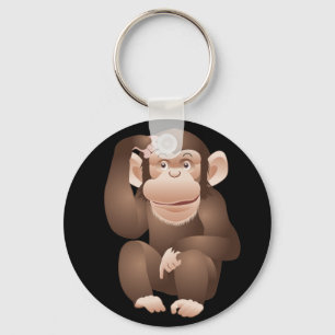 Curious Monkey Keychain
