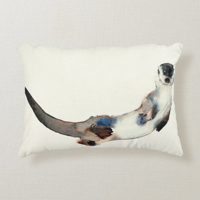 Curious Otter 2003 Accent Pillow (Front)