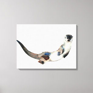 Curious Otter 2003 Canvas Print
