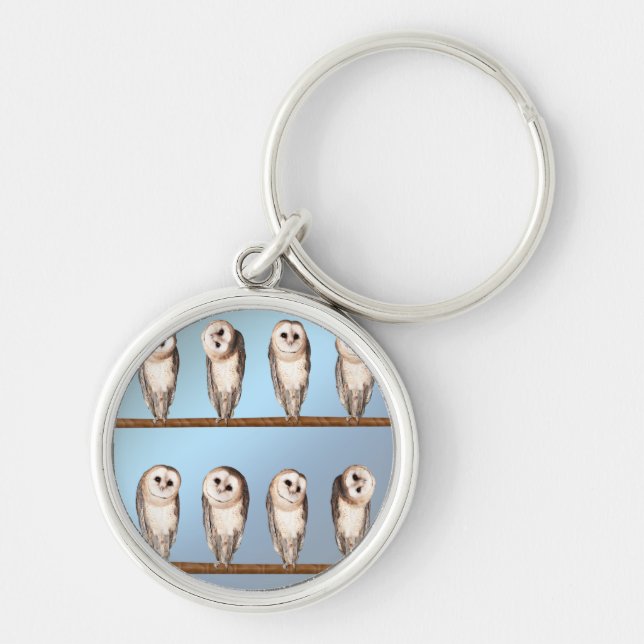 Curious owls keychain (Front)
