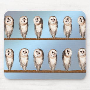 Curious owls mouse pad