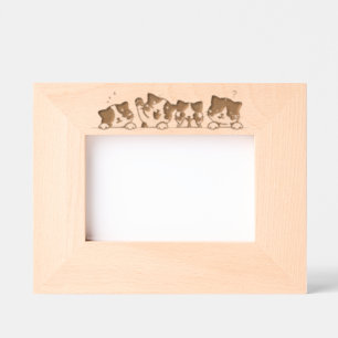 Curious Paws - Cute Cats Friends Peeking Etched Frames