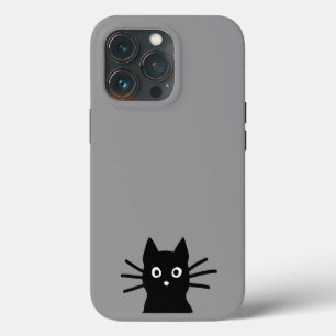 Curious Peeking Black Kitty Cat Cool Cat Lover's  iPhone 13 Pro Case