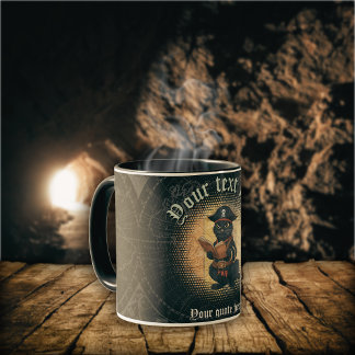 Curious pirate cat deciphers ancient mysteries mug