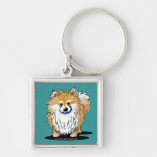 Curious Pomeranian Keychain