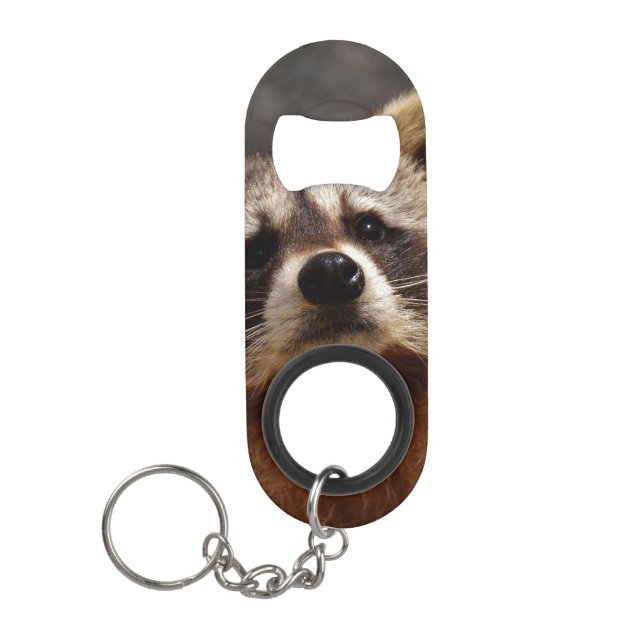 Curious Raccoon Keychain Bottle Opener (Front)