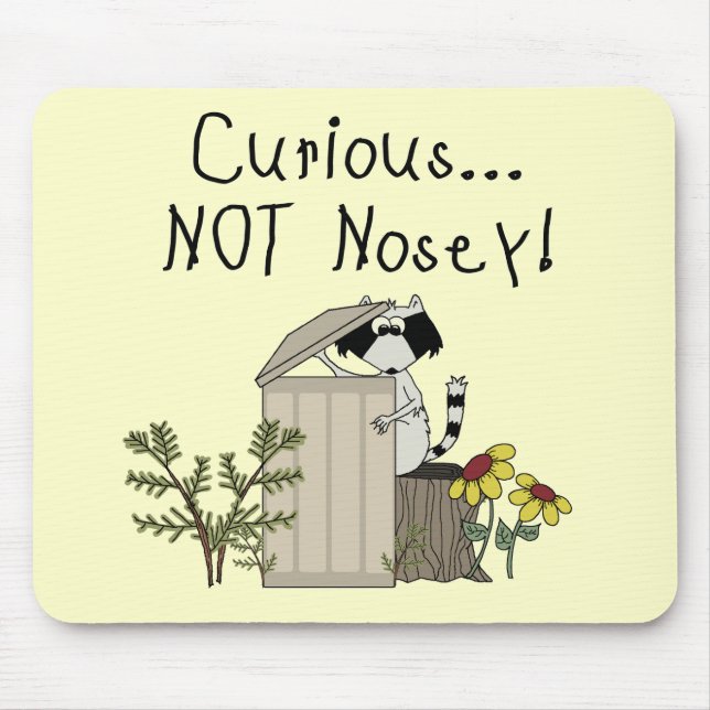Curious Raccoon Mouse Pad (Front)