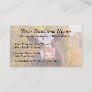 Curious Red Cow Business Card