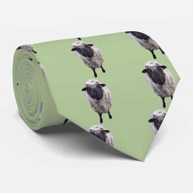 Curious Sheep Tie (Rolled)
