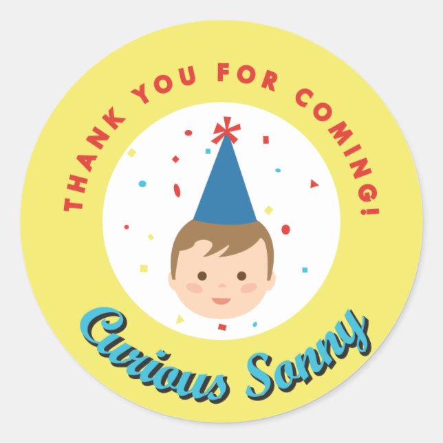 Curious Sonny Sticker (Front)
