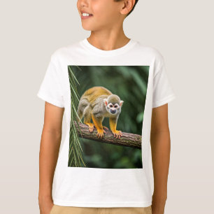 Curious Squirrel Monkey in the Jungle T-Shirt