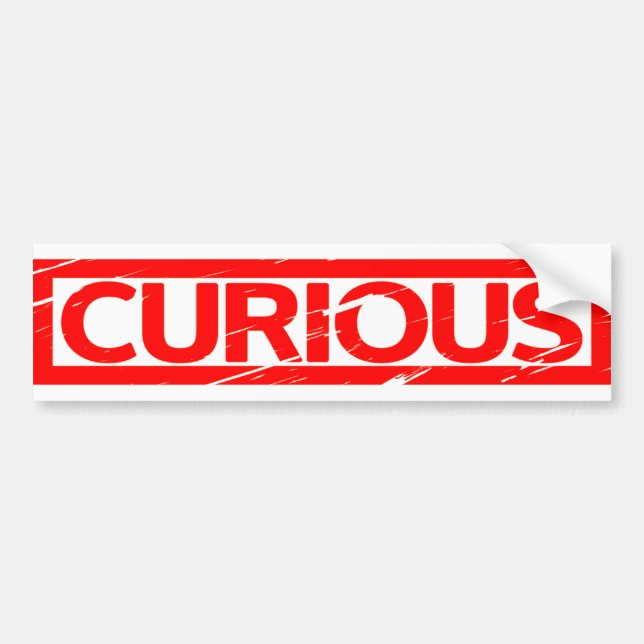 Curious Stamp Bumper Sticker (Front)