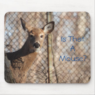 Curious White Tailed Deer in Woods Mouse Pad