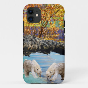 Curious Young Polar Bears, iPhone 11 Case
