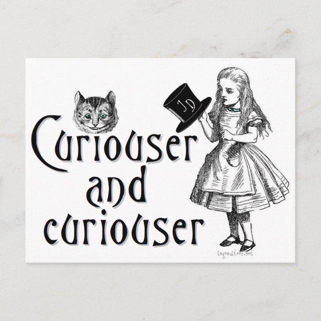 Curiouser and curiouser postcard (Front)