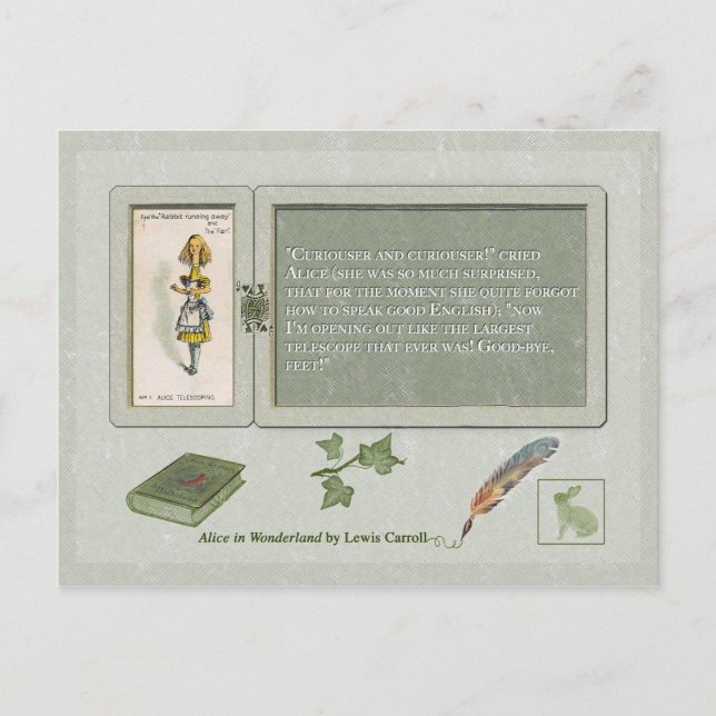 Curiouser and Curiouser Postcard (Front)