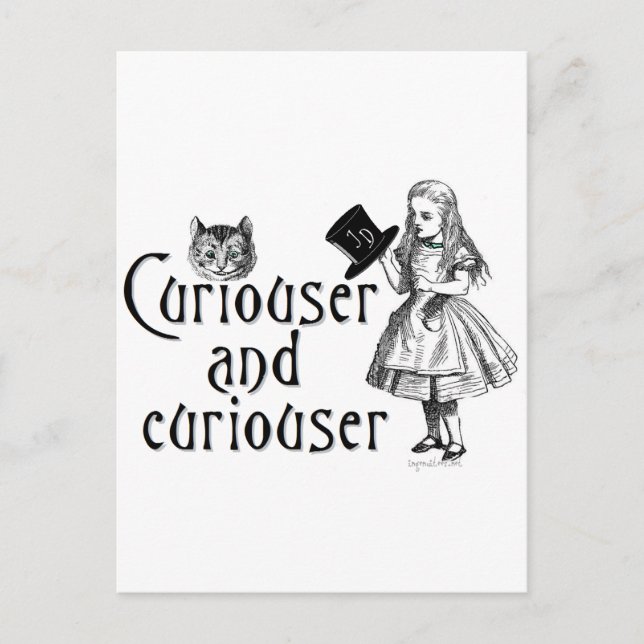 Curiouser and curiouser postcard (Front)