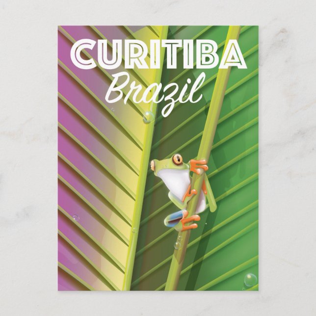 Curitiba, Brazil Travel poster Postcard (Front)