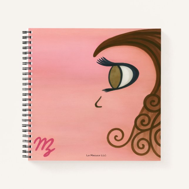 Curl Girl leftie notebook (Front)