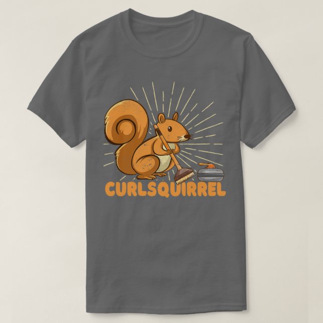 Curl squirrel curling squirrel curler T-Shirt (Design Front)