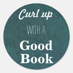 Curl Up with a Good Book Classic Round Sticker