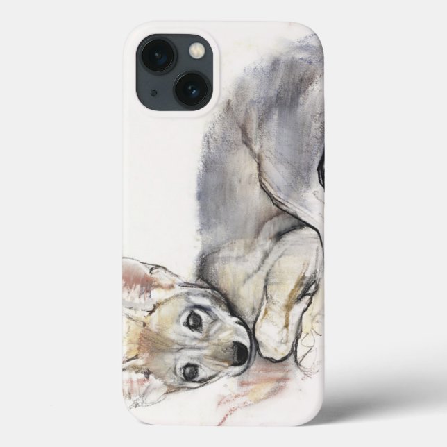 Curled Arabian Wolf Pup 2009 Case-Mate iPhone Case (Back)