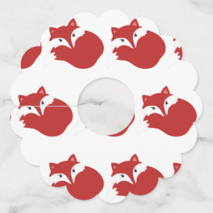 Curled Fox Wine Glass Tag