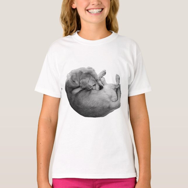 Curled Shadow Pup T-Shirt (Front)