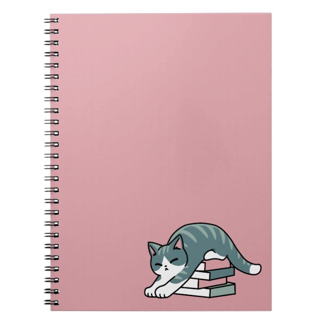 Curled Up with a Book and a Cat - Cozy Cat Reading (Front)