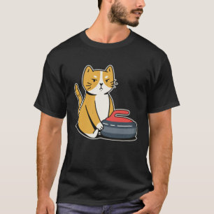 Curler Cat I Cat Curling I Curling Player T-Shirt