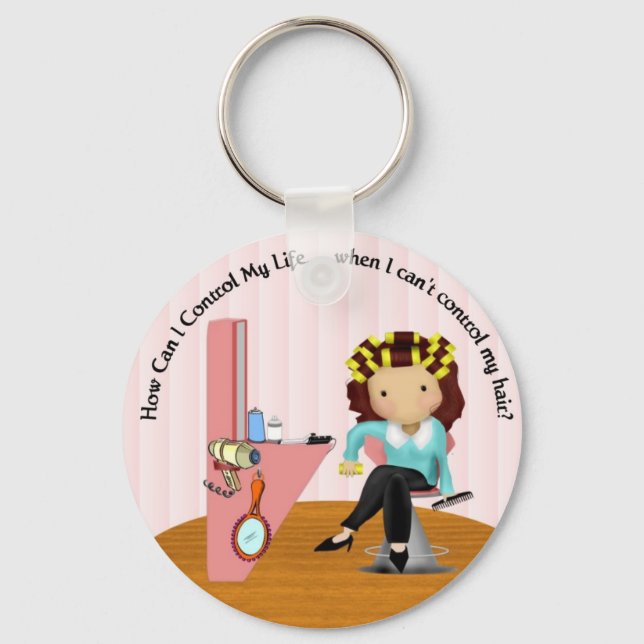 Curler Diva Keychain (Front)