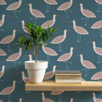 Curlew Bird Coastal Pattern