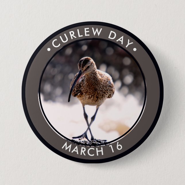 Curlew Day 3 Inch Round Button (Front)