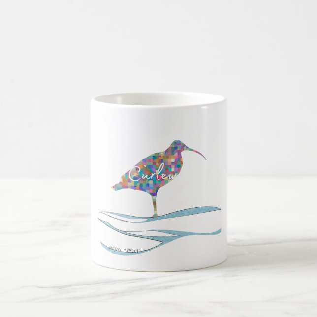 Curlew Multi Color Stylized Modern  Coffee Mug (Center)