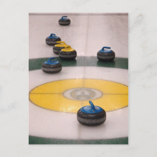 Curling action postcard