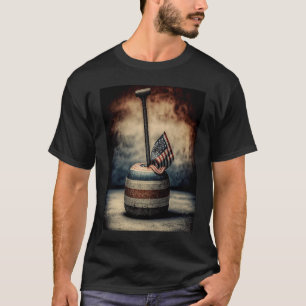 Curling Athlete USA Vintage Curling Stone  1 T-Shirt