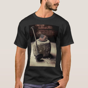 Curling Athlete USA Vintage Curling Stone 3 T-Shirt