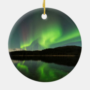 Curling Aurora Ceramic Ornament