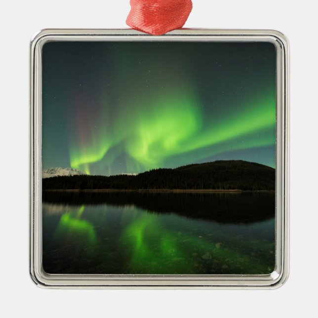 Curling Aurora Metal Ornament (Front)