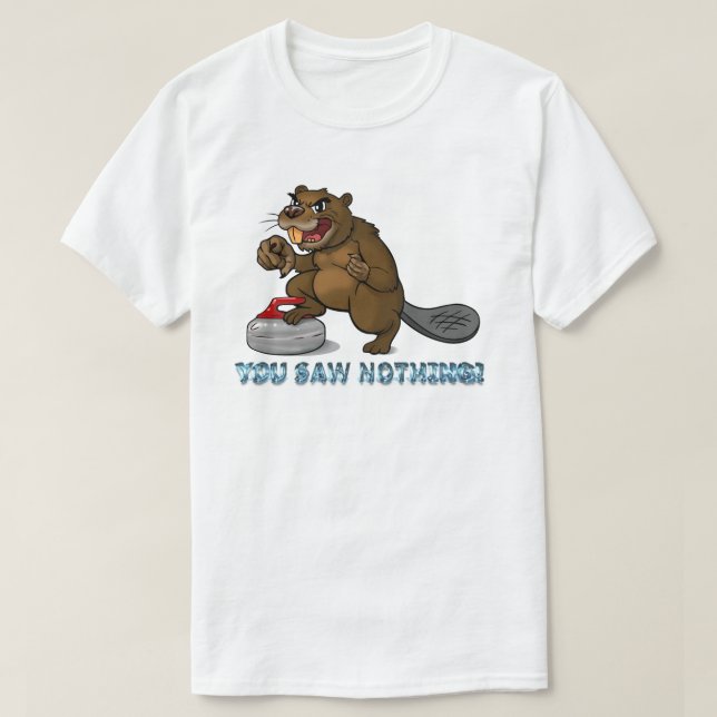 Curling beaver T-Shirt (Design Front)