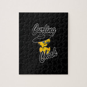 Curling Chick #4 Jigsaw Puzzle